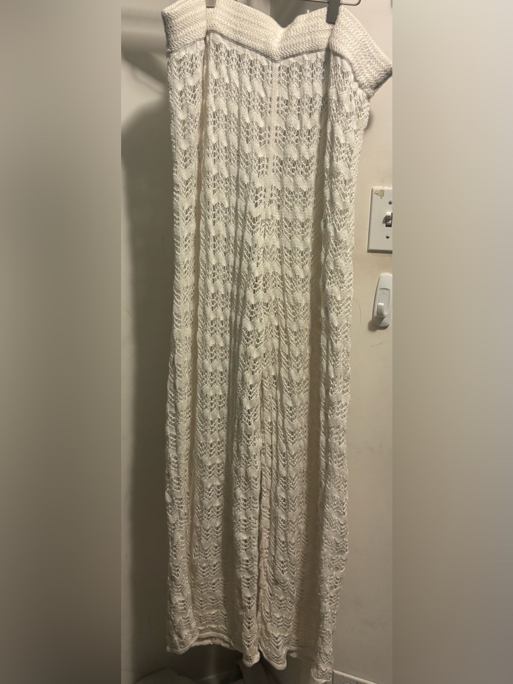 Abercrombie & Fitch Cream Crochet Swim Coverup pants